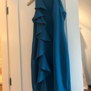 Eliza J Blue One Shoulder Sheath Dress